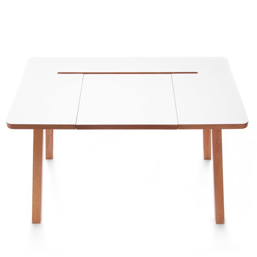 Салазки HDD Bluelounge StudioDesk - White Laminate & Mahogany Legs